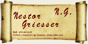 Nestor Griesser vizit kartica